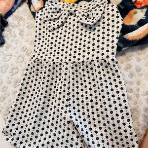 Amy Byer White and Black Trim Top